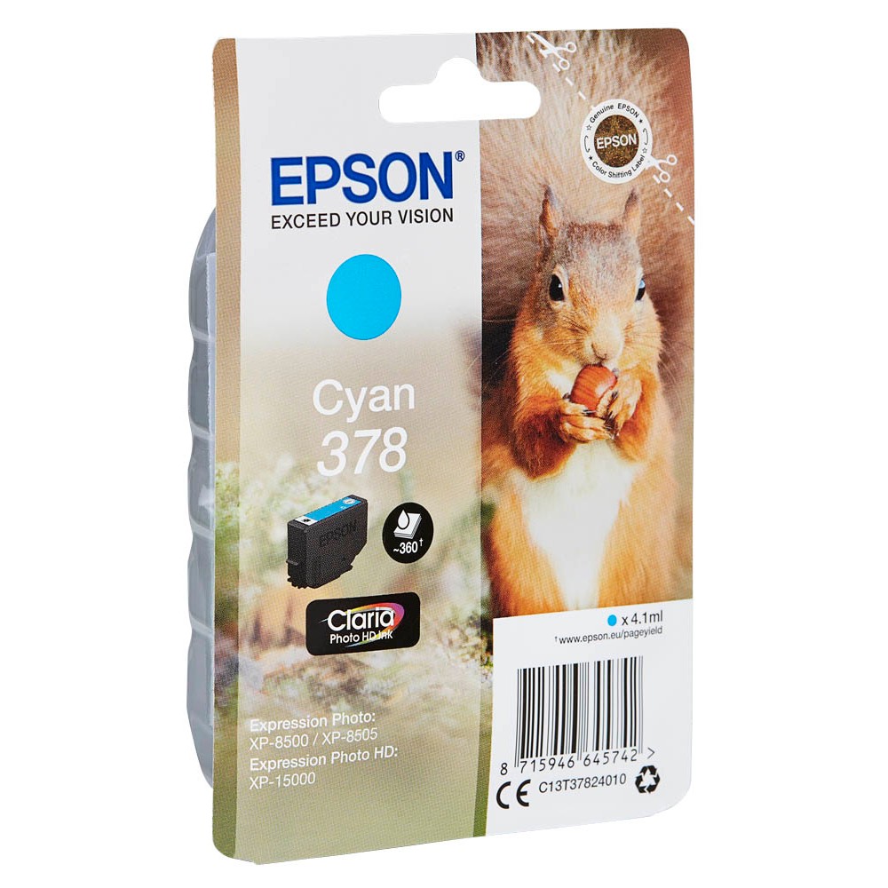 Epson 378 / C13T37824010 Tinte Cyan