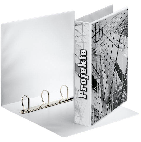 Esselte Präsentationsringbücher 4-Ringe weiß 6,2 cm DIN A4, 10 St.