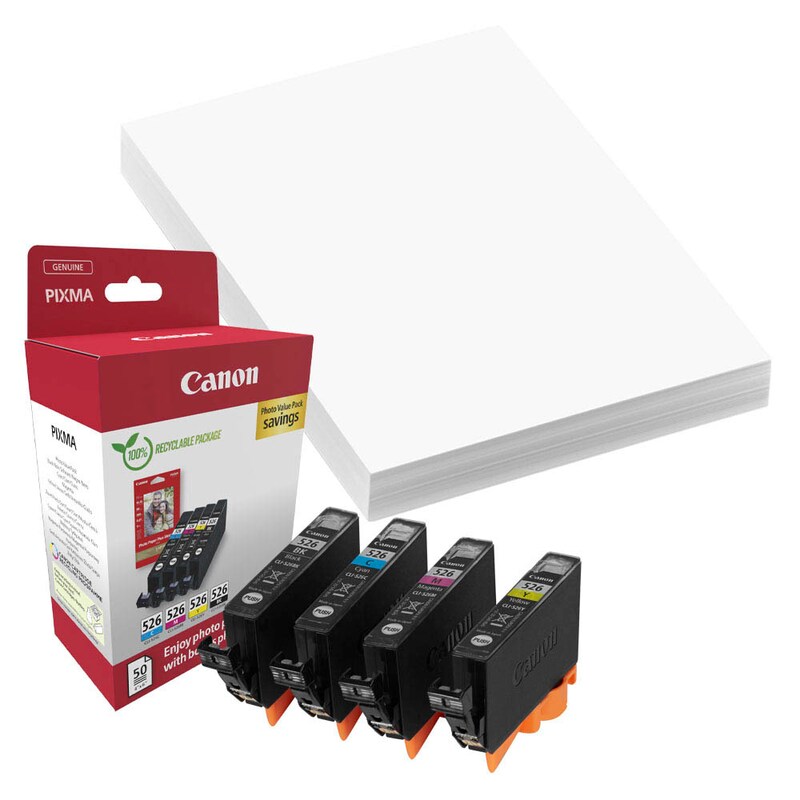 4540B019 CANON CLI526 Pixma Tinte+Fotopapier (4) cmyk w/o SEC 4x9ml