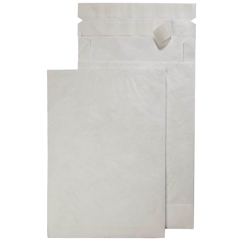 BONG Faltentaschen Tyvek® E-Commerce ca. DIN B4 ohne Fenster weiß mit 5,0 cm Falte, 50 St.