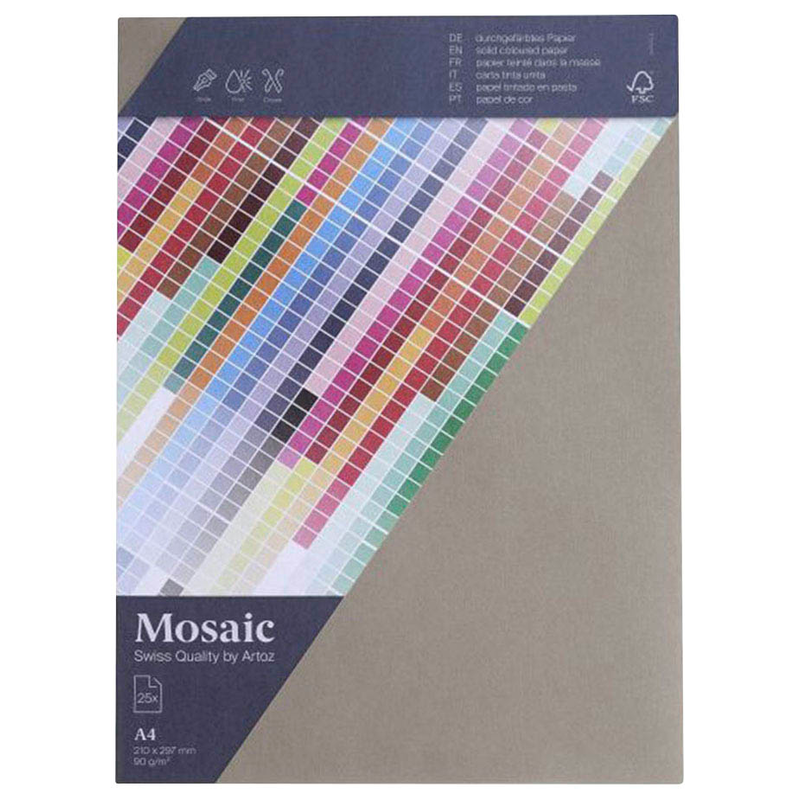 artoz Briefpapier Mosaic zement DIN A4 90 g/qm 25 Blatt