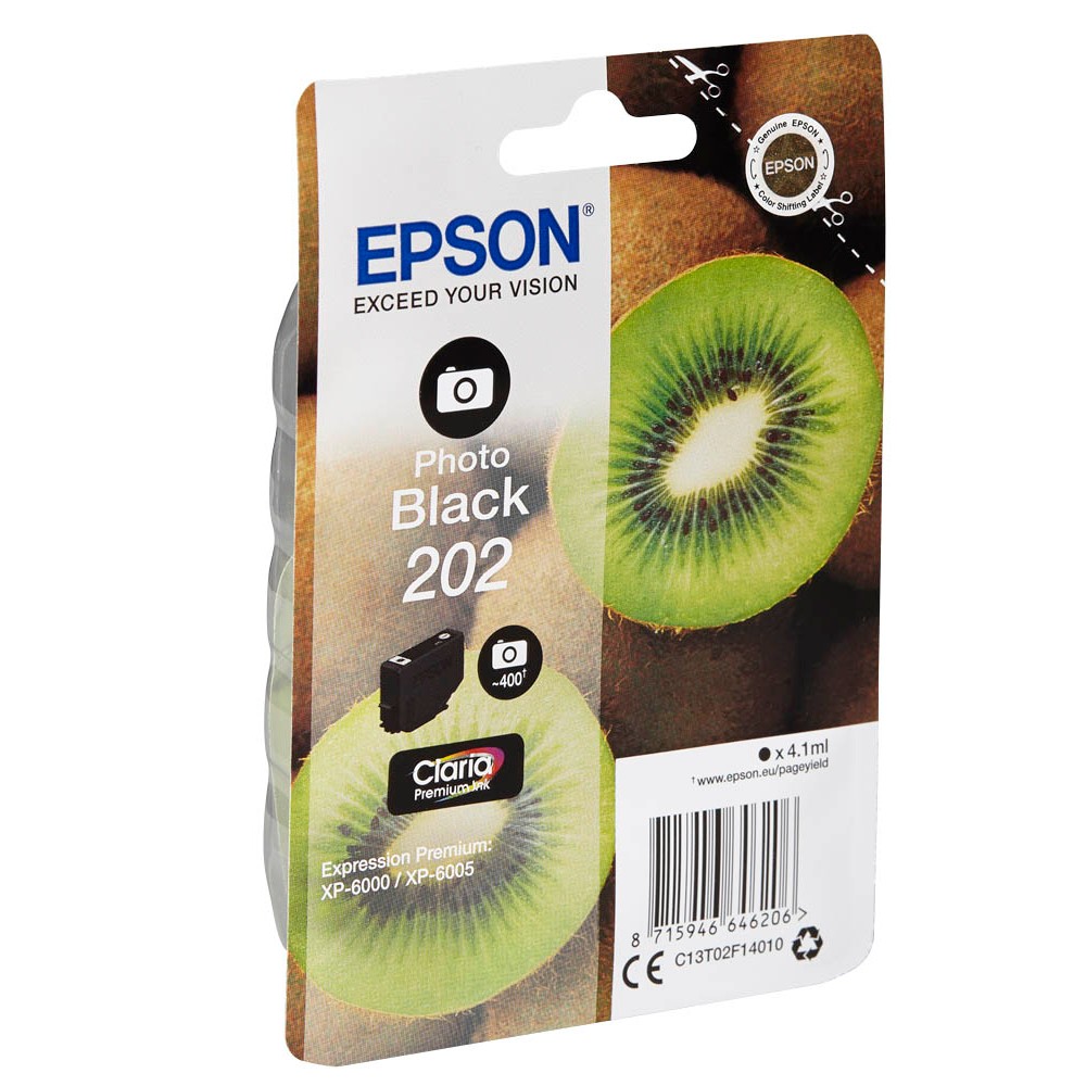 Epson 202 / C13T02F14010 Tinte Photo-Black