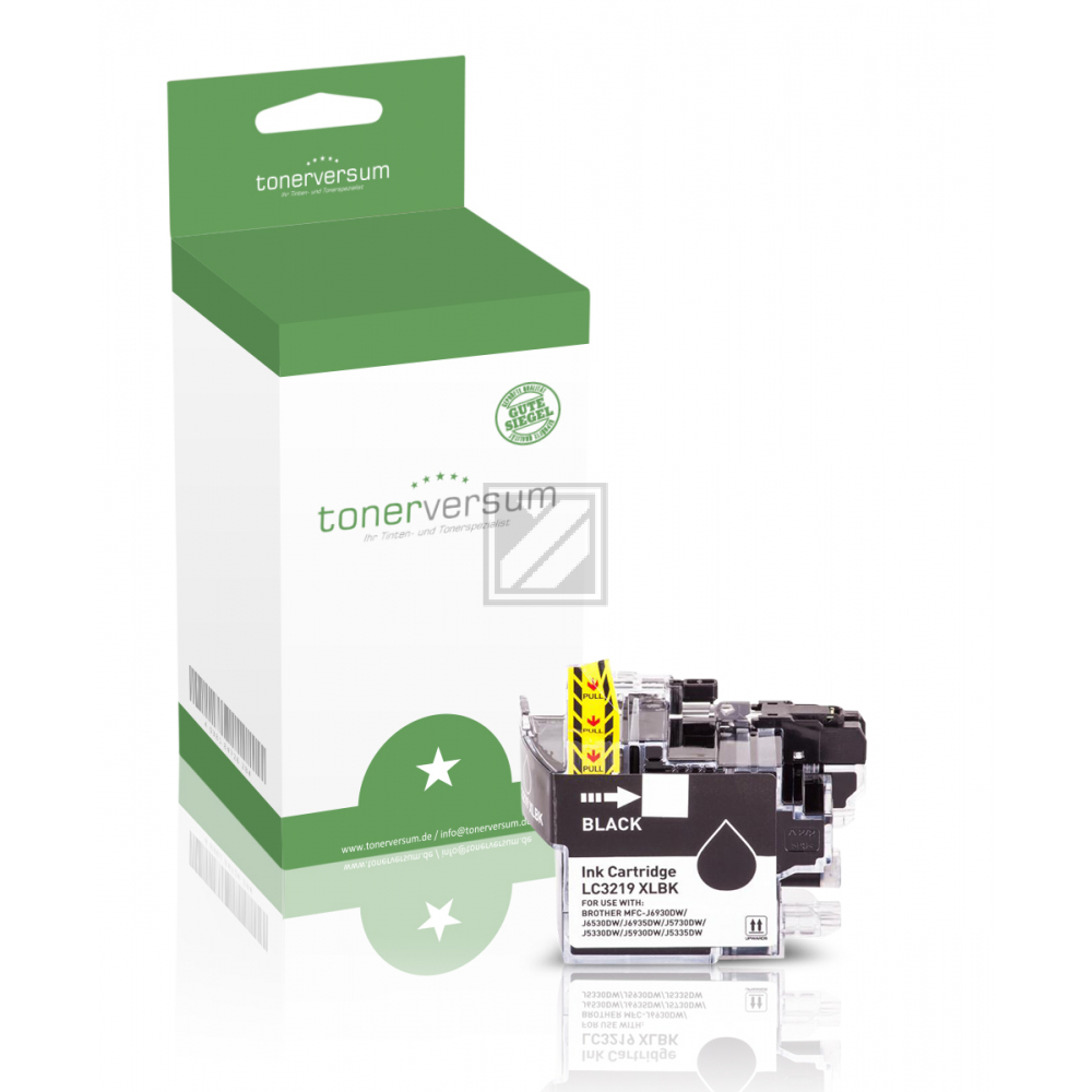 Tonerversum Tintenpatrone schwarz HC (104116) ersetzt LC-3219XLBK
