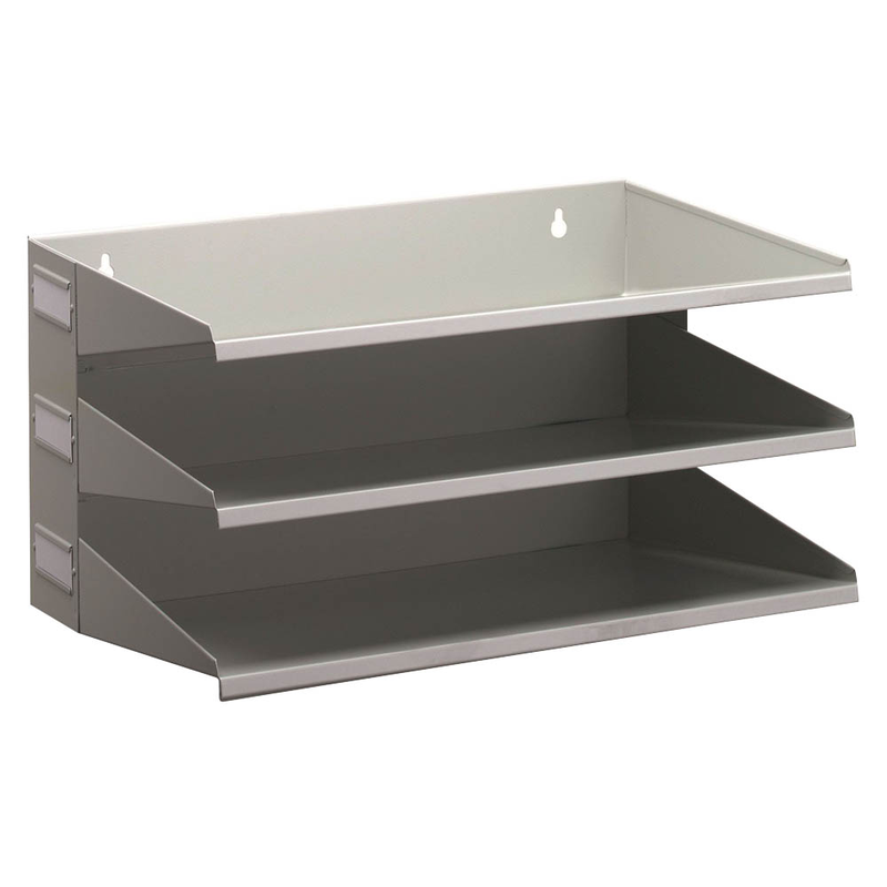 DURABLE Sortierstation grau mit 3 Fächern