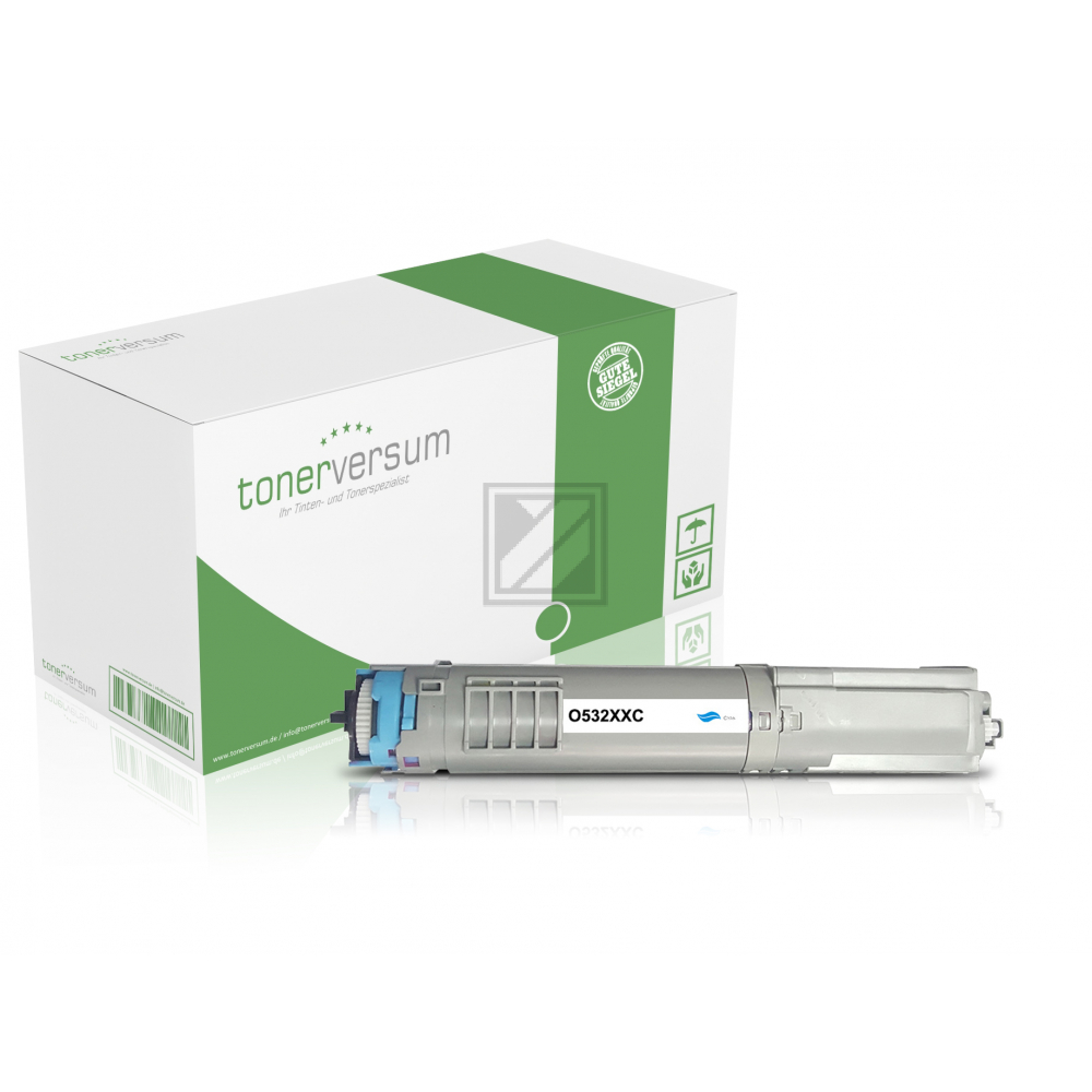 Tonerversum Toner-Kit cyan HC (TV104754) ersetzt 46490607