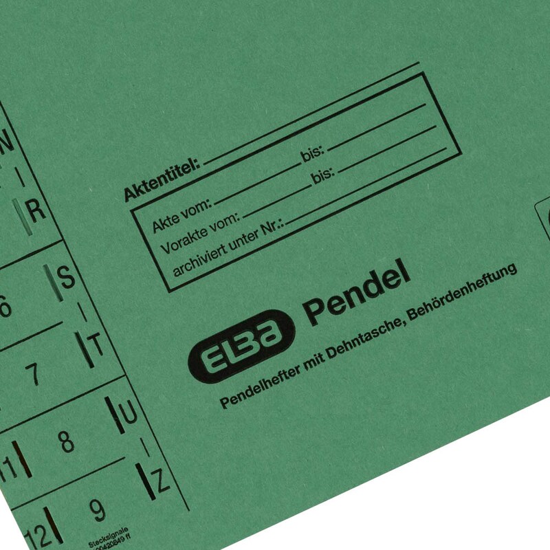 ELBA Pendelhefter Karton grün DIN A4 1x Amtsheftung, 1 St.