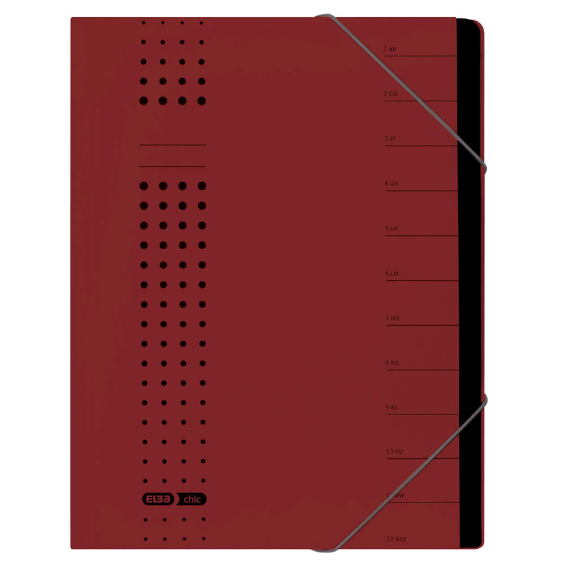 ELBA Ordnungsmappen chic 12 Fächer rot, 5 St.