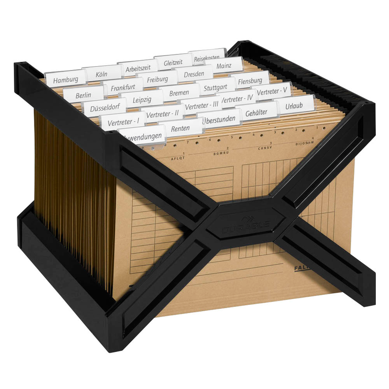 DURABLE Hängeregistraturkorb mit Mappen CARRY PLUS schwarz