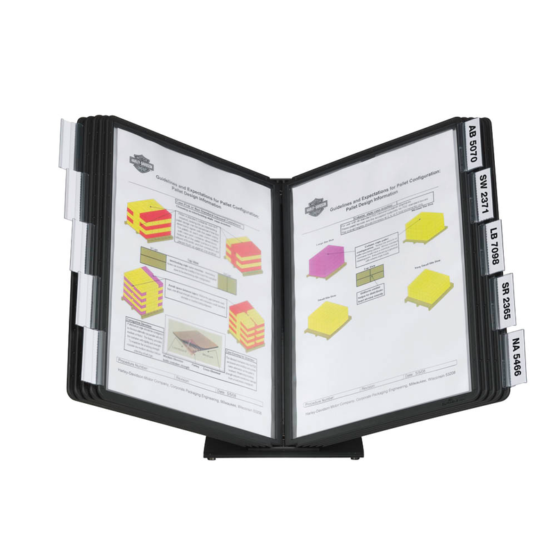 DURABLE Sichttafelsystem VARIO 557001 DIN A4 schwarz mit 10 St. Sichttafeln, 1 St.