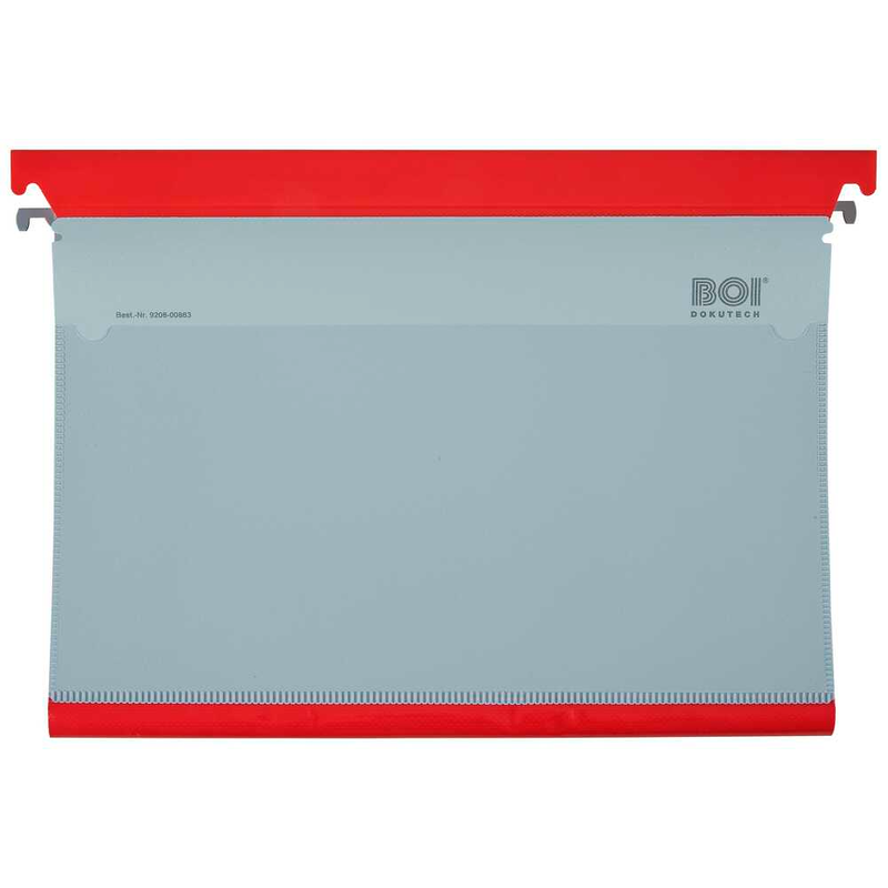BOI Patienten-Dokumentations-Hängemappe Kunststoff rot DIN A4 1x Schlauchmechanik, 1 St.