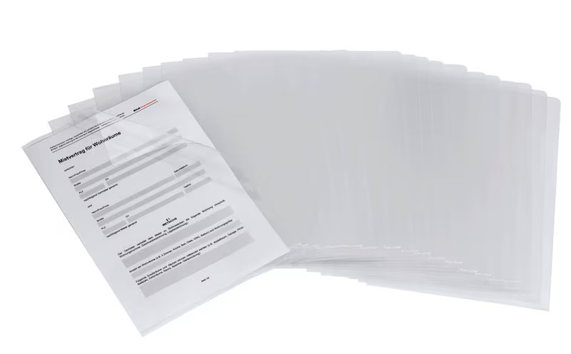 bene Sichthüllen DIN A4 transparent genarbt 0,11 mm, 100 St.