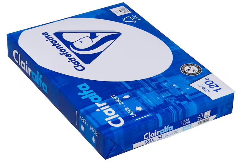 Clairefontaine Kopierpapier Clairalfa DIN A4 120 g/qm 250 Blatt