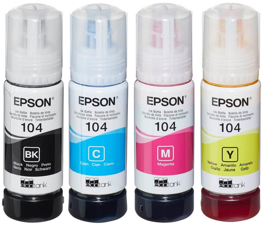 Epson 104 / C13T00P640 Nachfüll-Tinte Multipack CMYK (4er Set) 260 ml