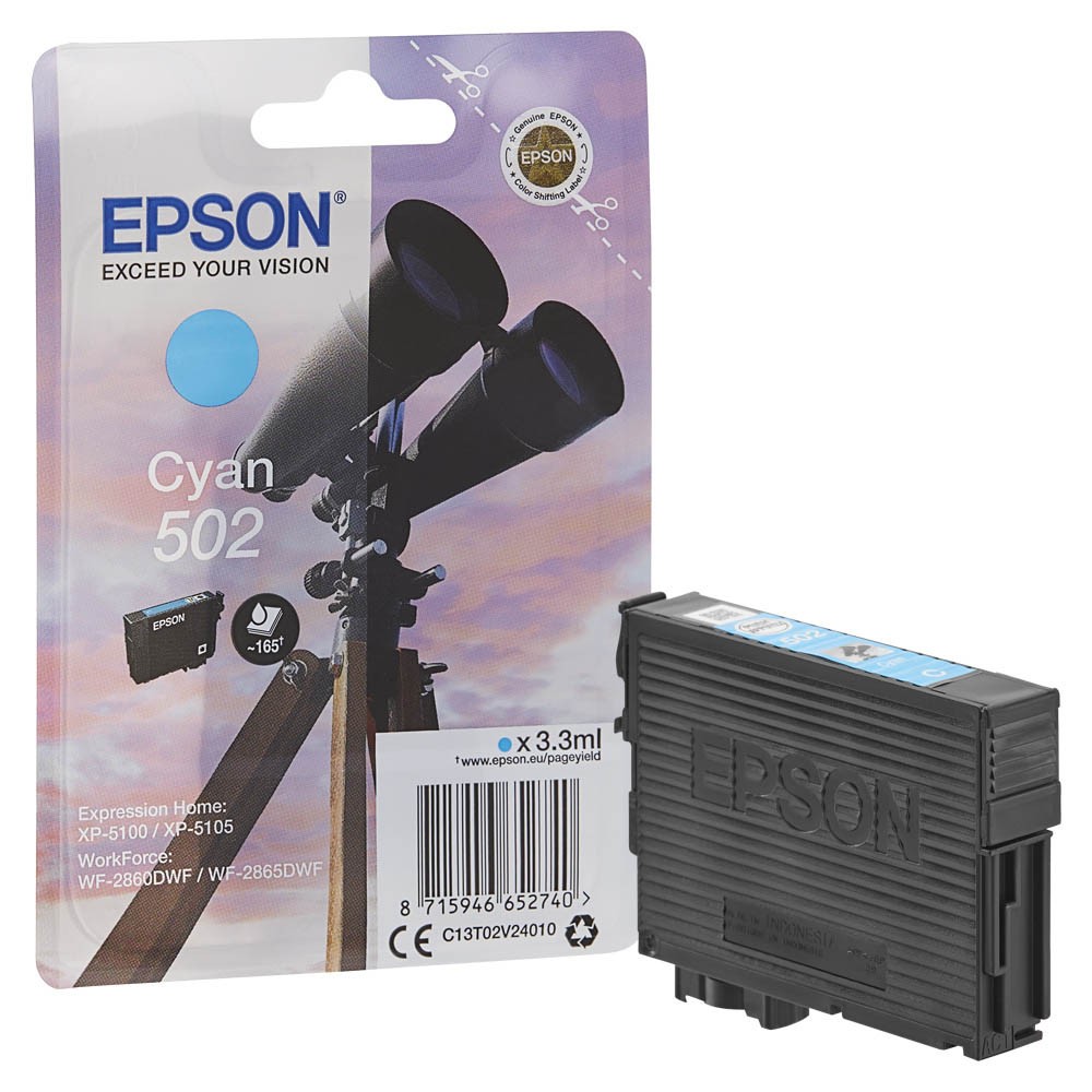 Epson 502  / C13T02V24010 Tinte Cyan