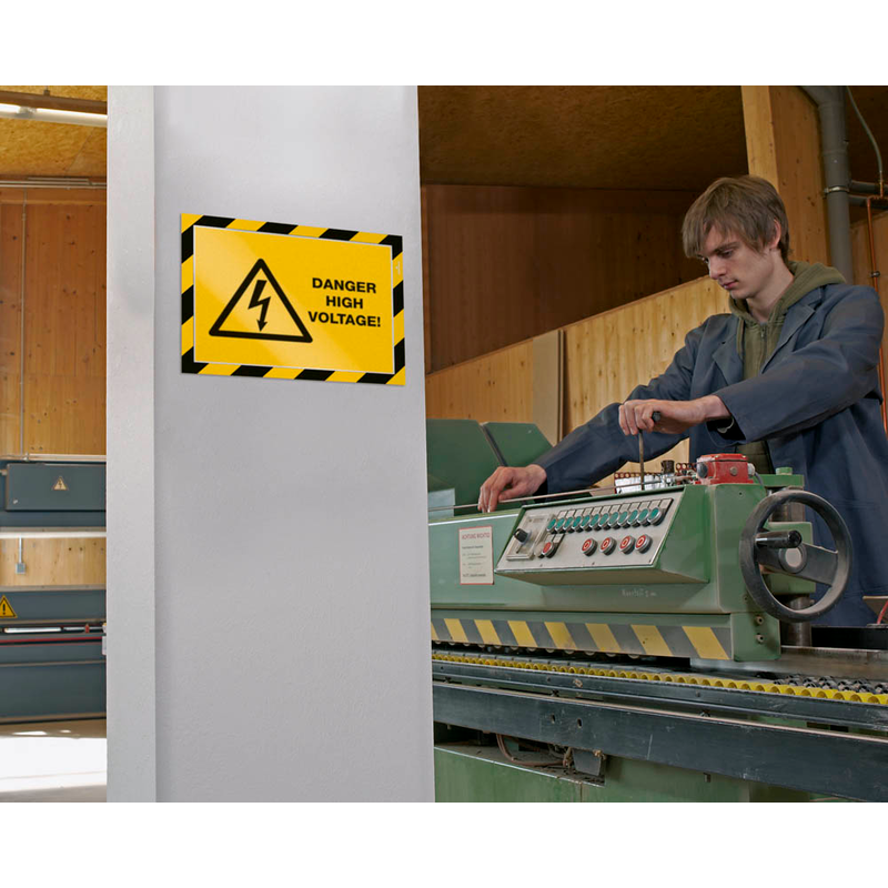 DURABLE Magnetrahmen DURAFRAME® MAGNETIC SECURITY A4 gelb A4, 5 St.