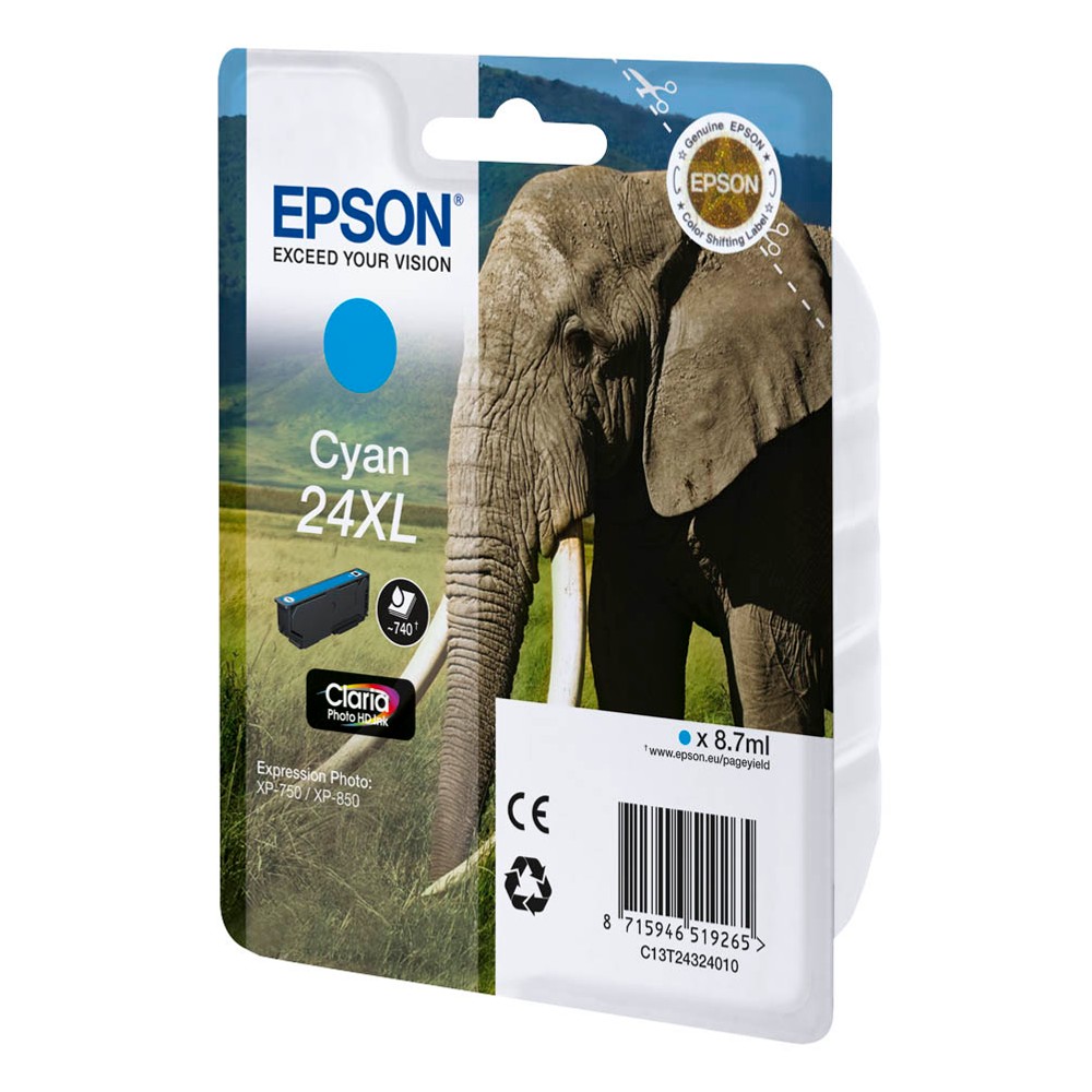 Epson 24 XL / C13T24324012 Tinte Cyan