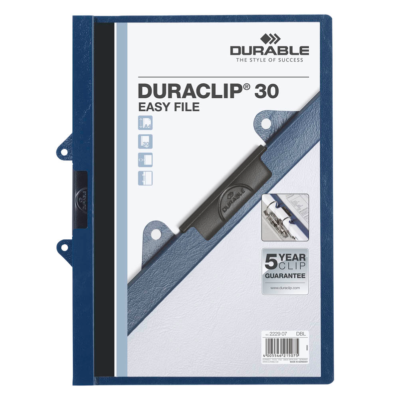 DURABLE Klemmhefter 30 EASY FILE dunkelblau, 25 St.