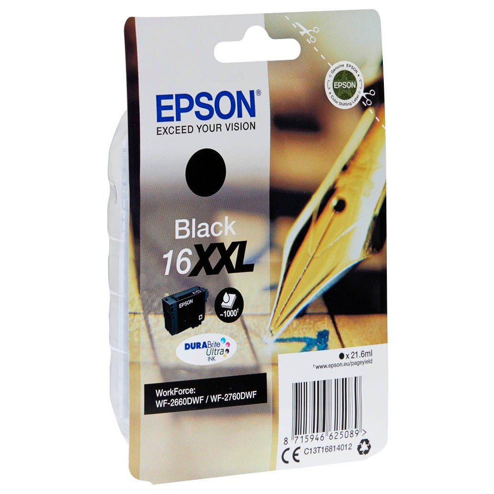 Epson 16 XXL / C13T16814012 Tinte Black
