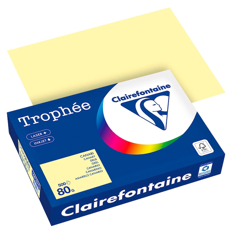 Clairefontaine Kopierpapier Trophée gelb DIN A4 80 g/qm 500 Blatt