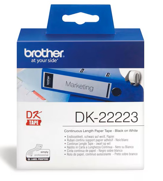 Brother Endlospapierrolle für Etikettendrucker DK22223 weiß, 50,0 mm, 1 x 1 Etiketten