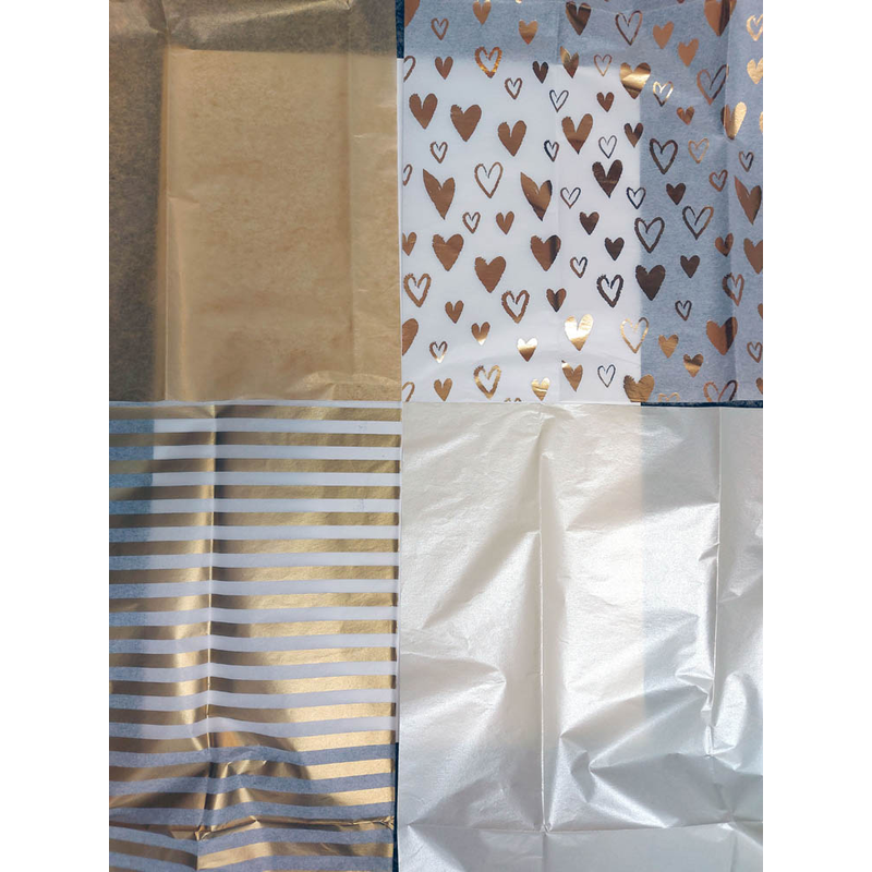 artoz Seidenpapier sortiert gold/weiß, 50,0 x 70,0 cm