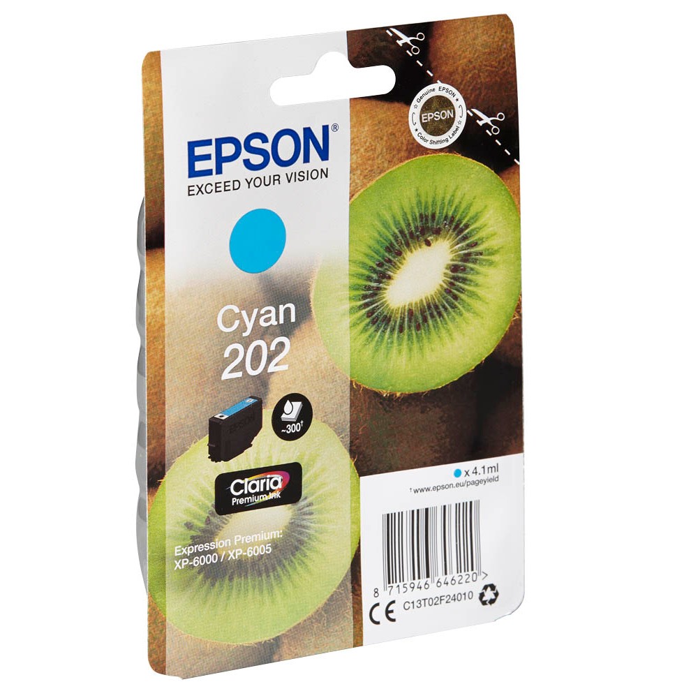 Epson 202 / C13T02F24010 Tinte Cyan