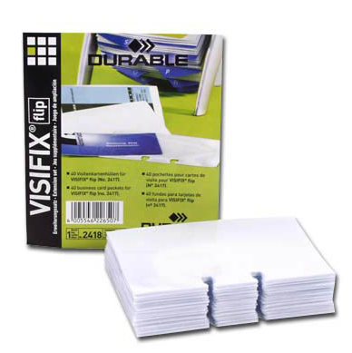 DURABLE Ersatzhüllen für Rollkartei Visifix, 40 St.