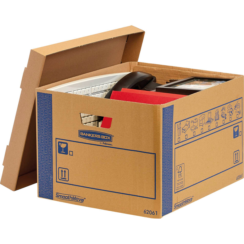 Bankers Box Umzugskartons SmoothMove Prime 46,4 x 39,0 x 29,4 cm, 5 St.
