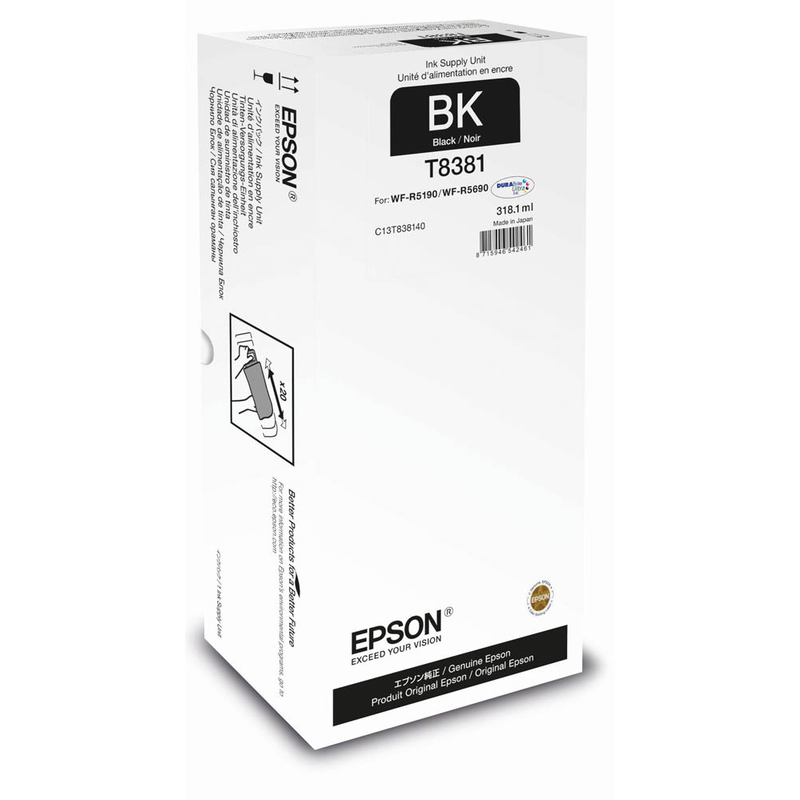 Epson Tintenpatrone schwarz (C13T838140, T8381)