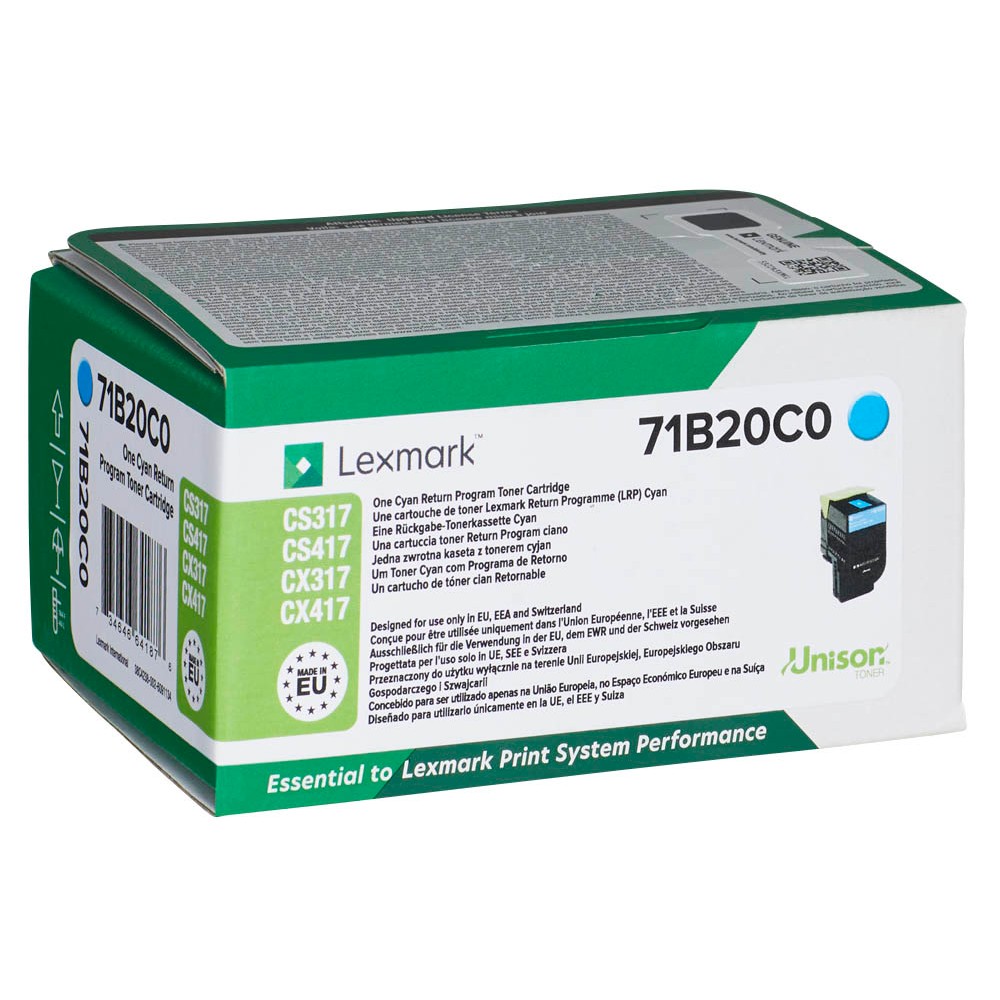 Lexmark 71B20C0 Toner Cyan