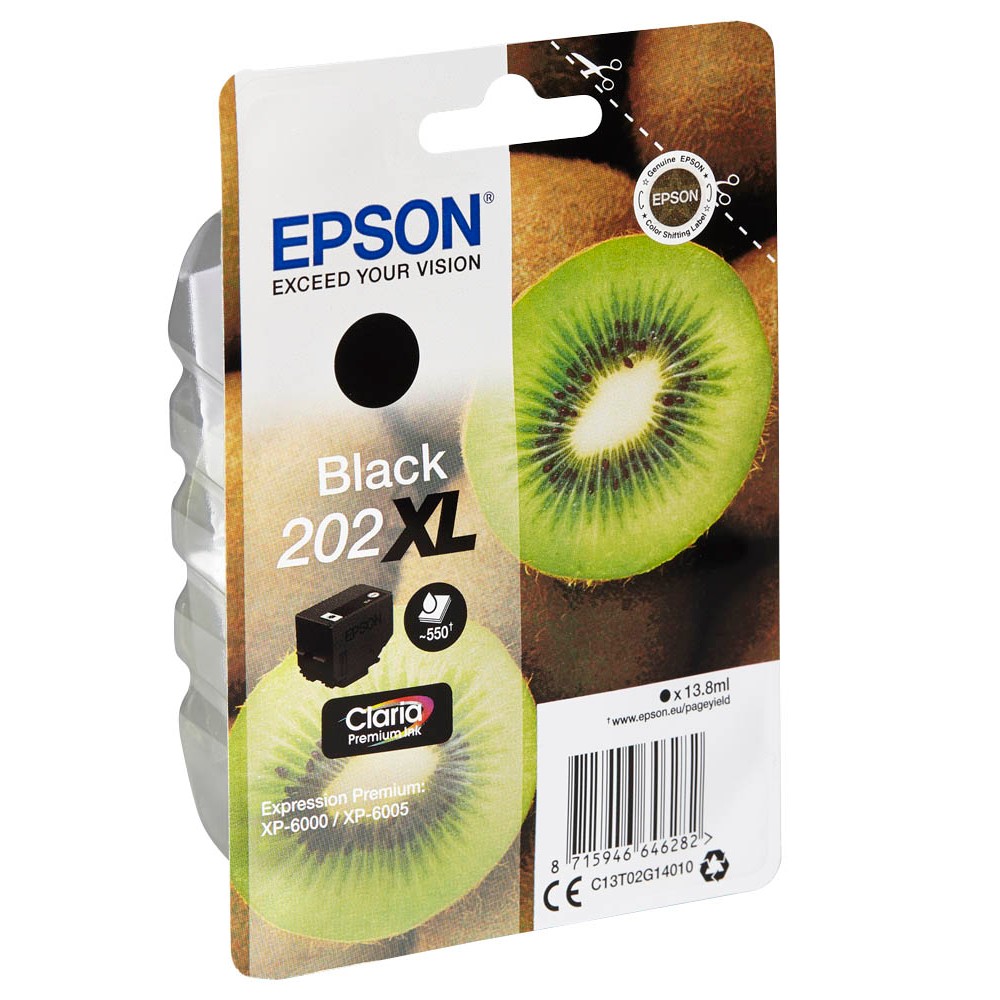 Epson Tintenpatrone schwarz HC (C13T02G14010, 202XL)