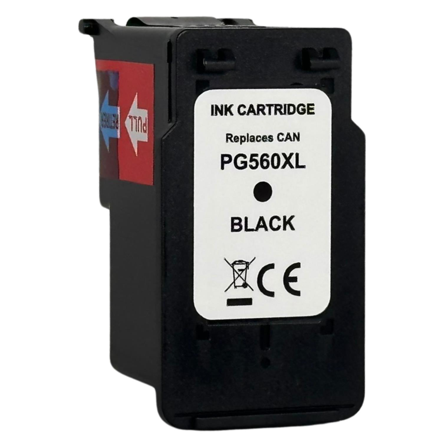 Tonerversum Tintenpatrone schwarz HC (TV108545) ersetzt PG-560XL
