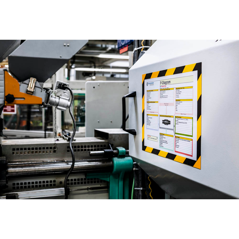 DURABLE Magnetrahmen DURAFRAME® MAGNETIC SECURITY A4 gelb A4, 5 St.