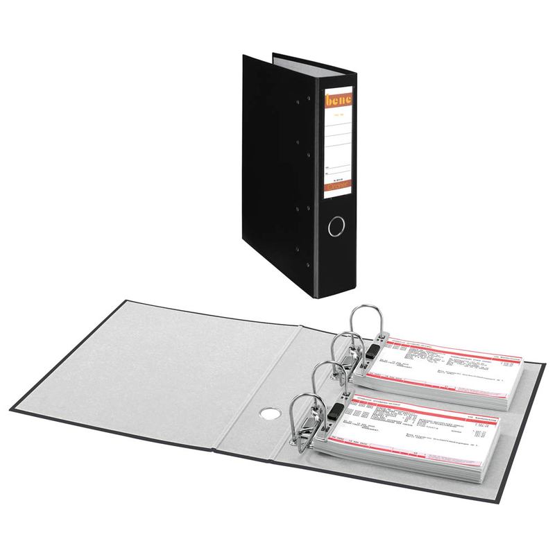 bene Doppelordner schwarz Karton 7,5 cm, 1 St.