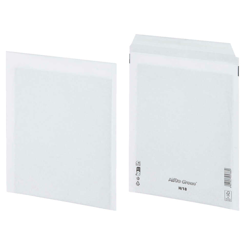 BONG Versandtaschen AirPro Green H18 ohne Fenster weiß 100 St.