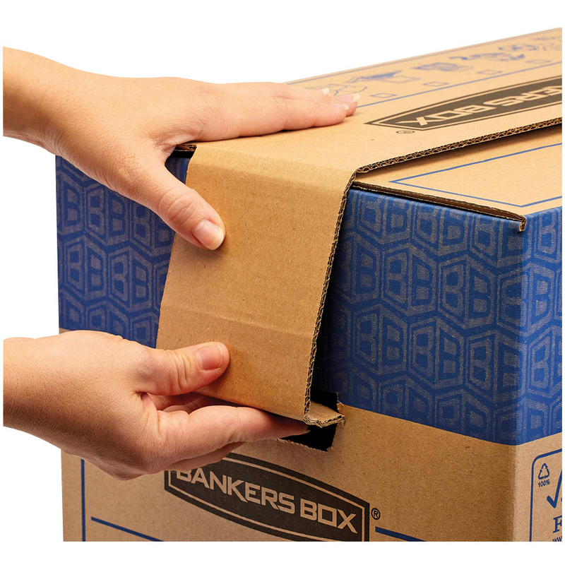 Bankers Box Umzugskartons SmoothMove FastFold 63,2 x 48,0 x 46,3 cm, 5 St.