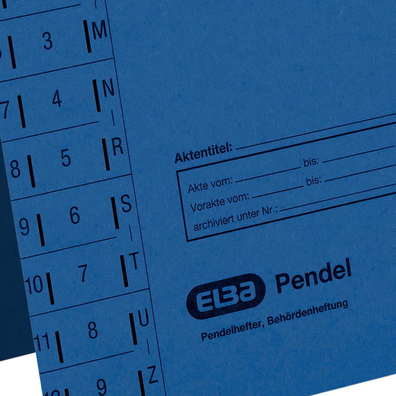 ELBA Pendelhefter Karton blau DIN A4 1x Amtsheftung, 1 St.