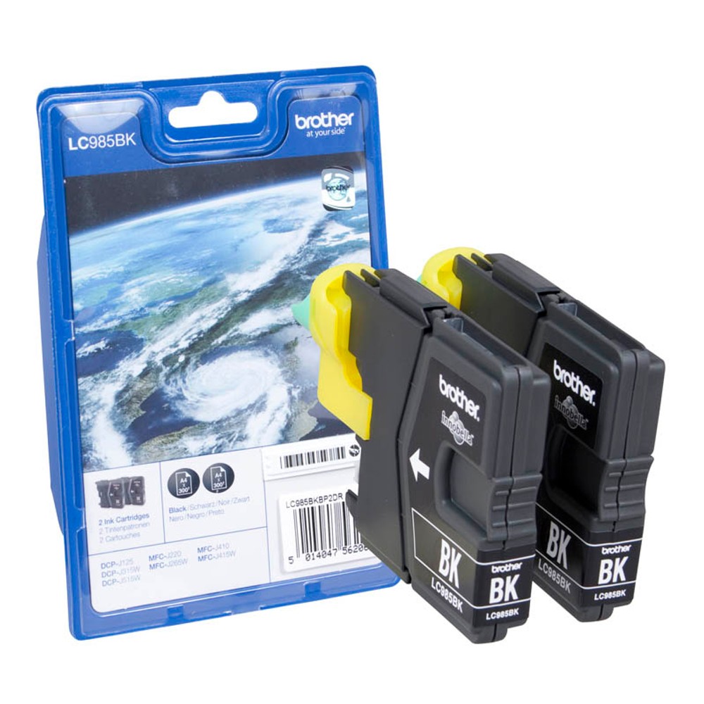 Brother Tintenpatrone 2 x schwarz (LC-985BKBP2DR)