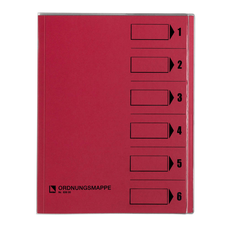 bene Ordnungsmappe 6 Fächer rosa, 1 St.