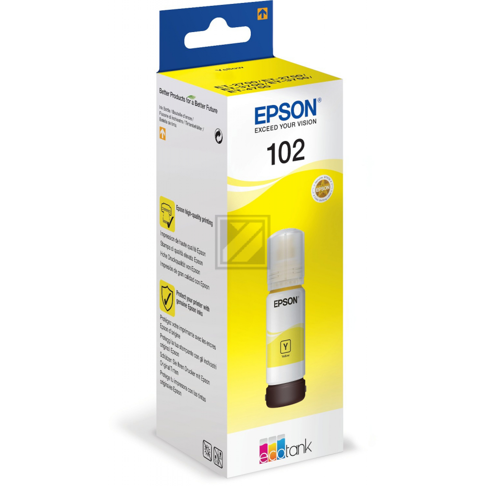 Epson Tintennachfüllfläschchen gelb (C13T03R440, 102)
