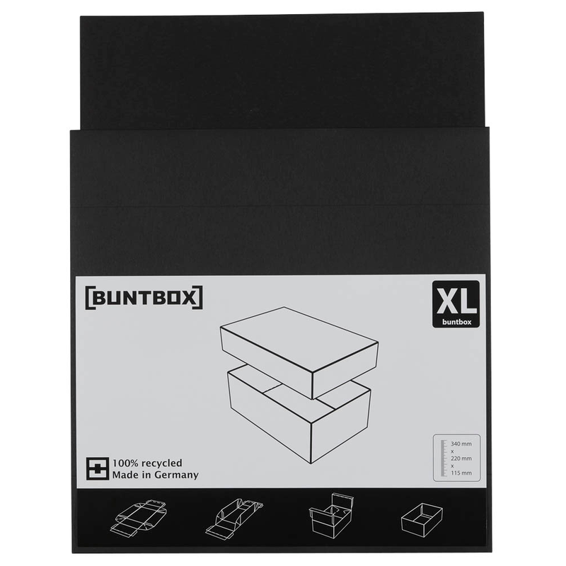 BUNTBOX XL Geschenkboxen 8,6 l schwarz 34,0 x 22,0 x 11,5 cm, 1 St.