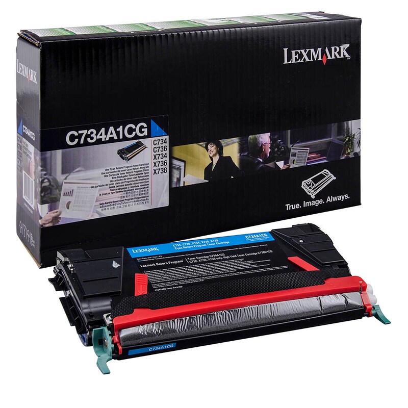 Lexmark Toner-Kartusche Prebate cyan (C734A1CG)