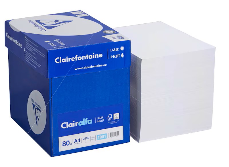 Clairefontaine Kopierpapier Laser2800 DIN A4 80 g/qm 2.500 Blatt Maxi-Box