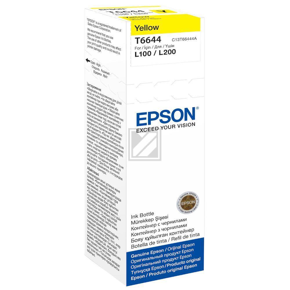 Epson Tintennachfüllfläschchen gelb (C13T664440, 664)