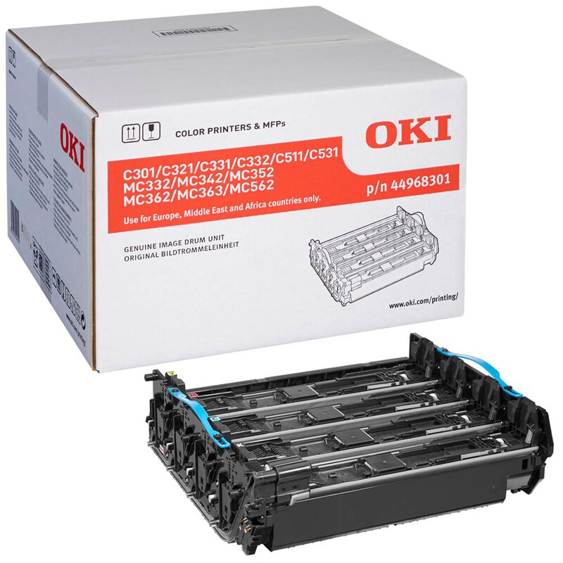 OKI Fotoleitertrommel gelb, magenta, schwarz, cyan (44968301)
