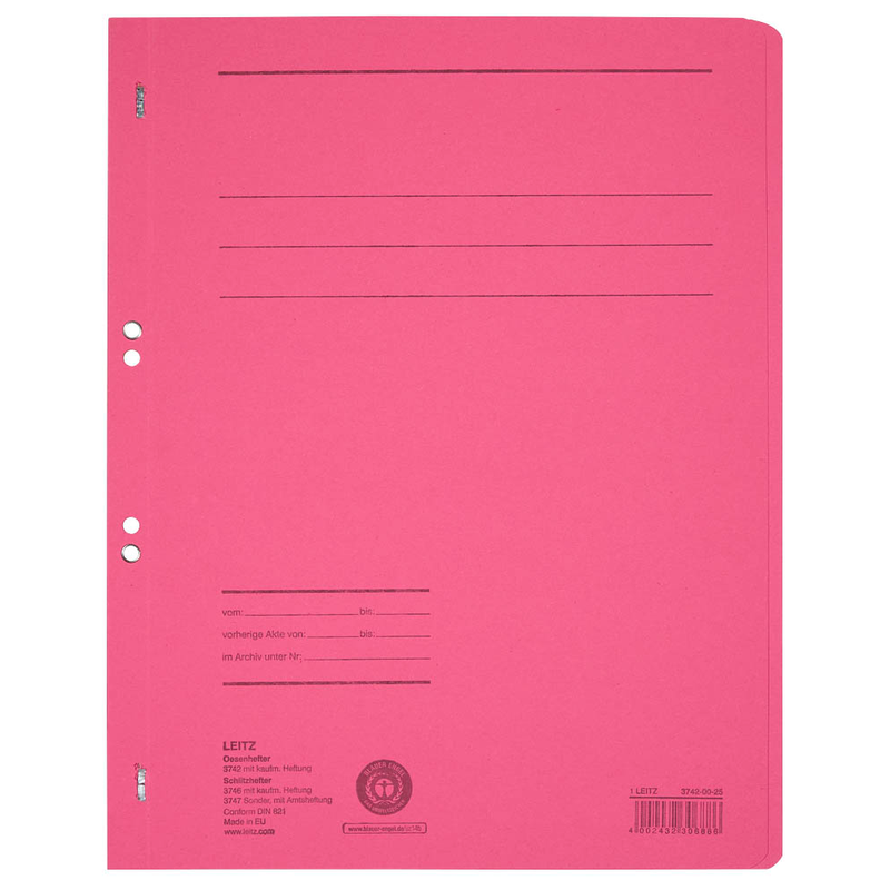 LEITZ Ösenhefter 3742 Karton rot DIN A4, 50 St.