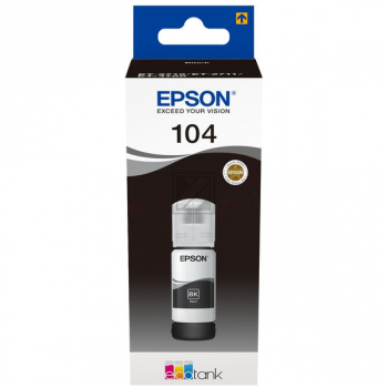 Epson Tintennachfüllfläschchen (ecotank) schwarz (C13T00P140, 104)
