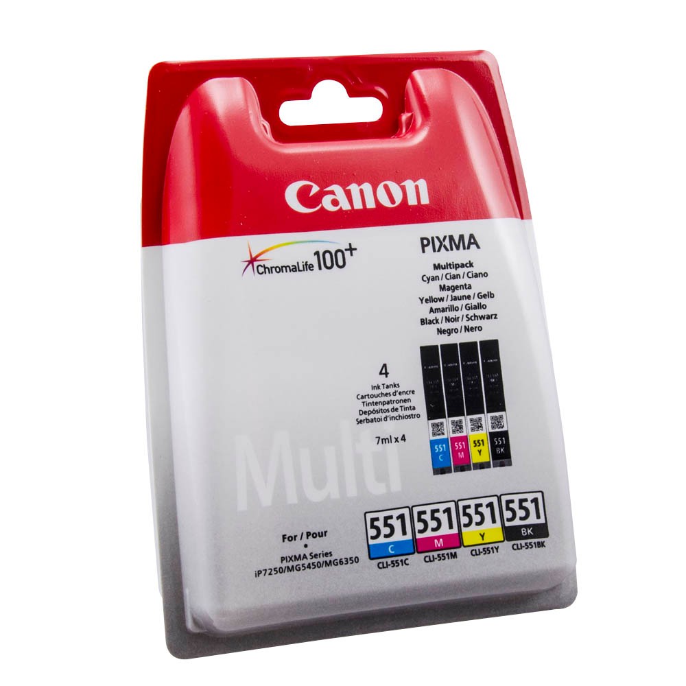 Canon CLI-551 / 6509B009 Tinten Multipack CMYK (4er Set)