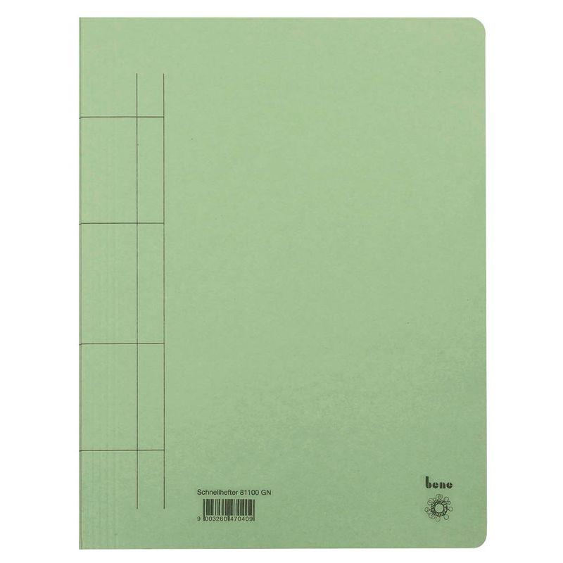 bene Schnellhefter Karton grün DIN A4, 25 St.