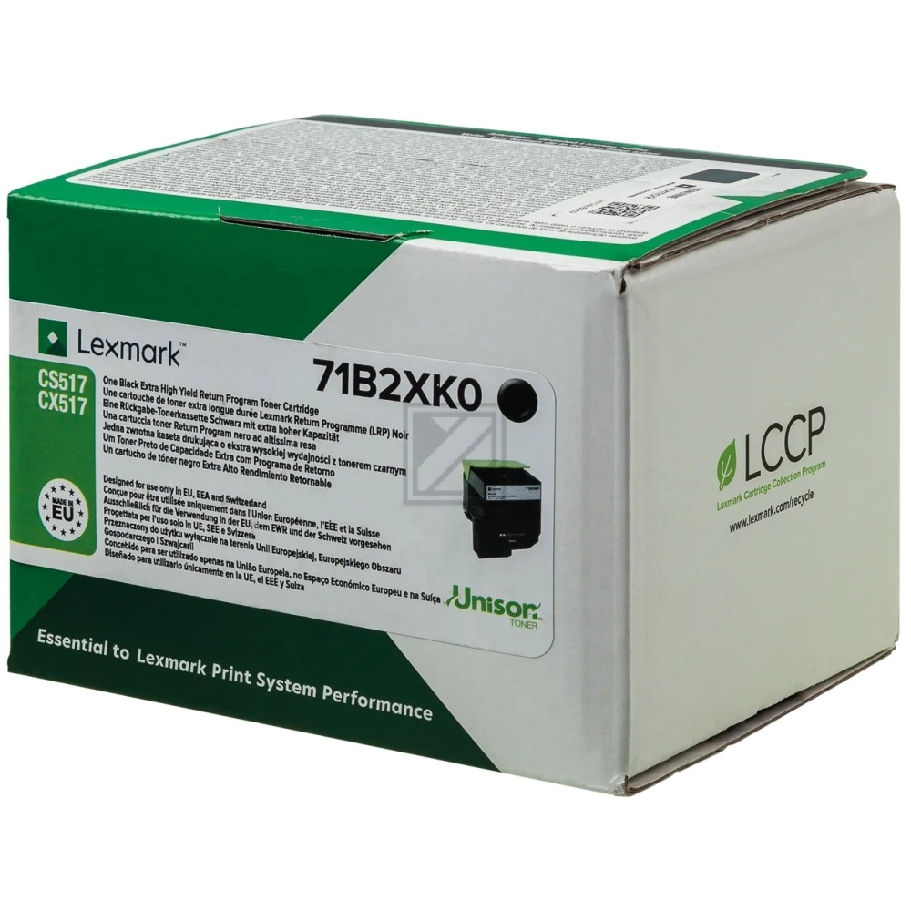 Lexmark Toner-Kit Return schwarz HC plus (71B2XK0)